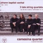 3 [Three] late string quartets : op.33 nos. 2 and 3, "hoffmeister" no. 2 / Johann Baptist Vanhal 1739-1813 | Vanhal, Johann Baptist (1739-1813). Compositeur. Comp.